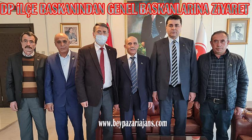 DP Beypazarı İlçe Başkanı Enver Atak, yaptıkları Kongrenin ardından Genel başkana ziyarette bulundu: