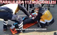 Beypazarı'nda bir aracın çarptığı baba ve oğlu yaralandı
