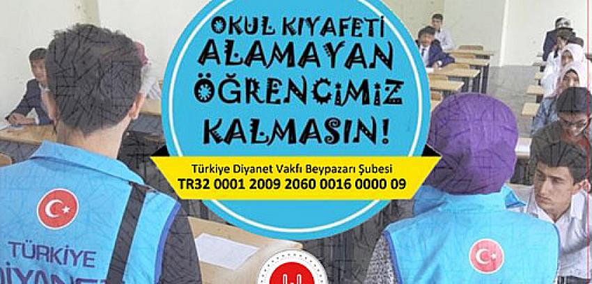 Beypazarı Müftülüğü ilçede “Okul Kıyafeti” alamayan kalmasın projesini hayata geçirdi: