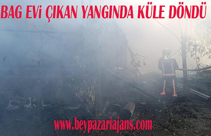 -Beypazarı İlçesinde çıkan yangında bir bağ evi küle döndü.