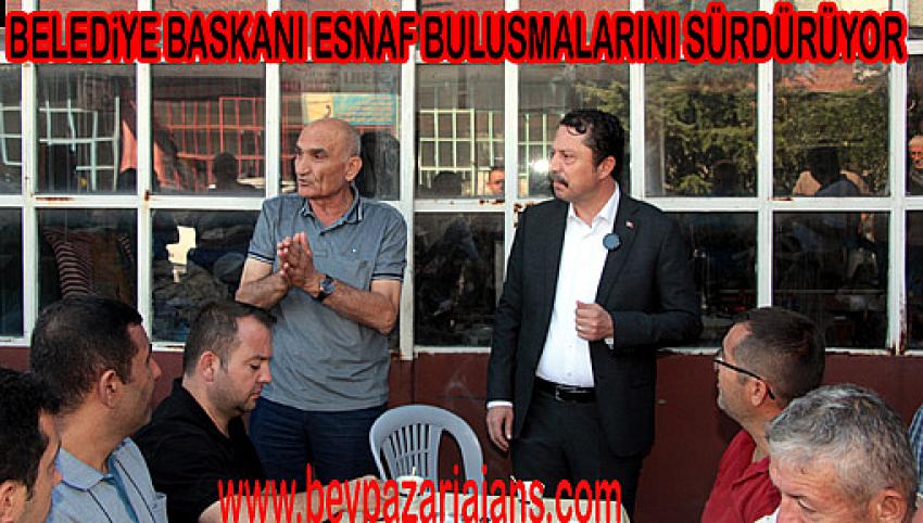 Beypazarı belediye başkanı Dr.Özer Kasap, Aşağı Sanayi esnafıyla kahvaltıda bir araya geldi: