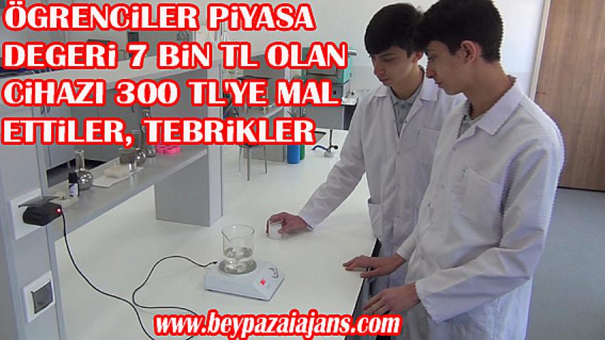 Beypazarı Fatih mesleki ve Teknik Anadolu Lisesi öğrencisi olan İkizler “Isıtıcılı Manyetik Karıştırıcı” imal etti.