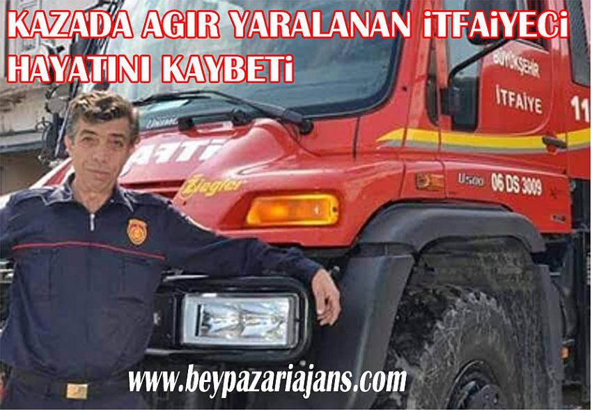 Göreve giderken kaza geçiren İtfaiyecilerden ağır yaralı olan hayatını kaybetti:
