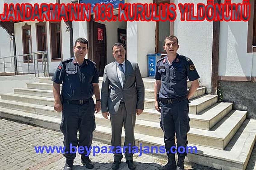 İlçe Jandarma Komutanlığından Kaymakam Erdoğan’a 183. Kuruluş yıldönümü ziyareti: