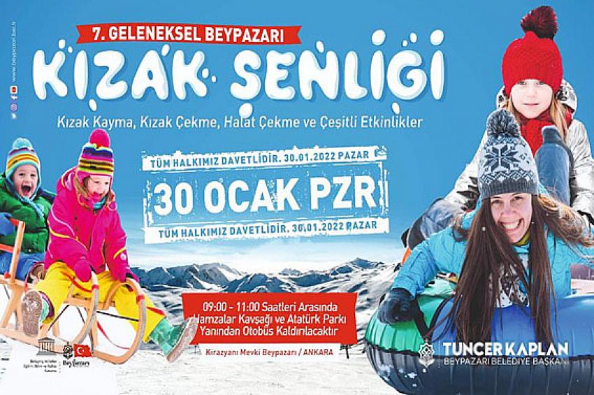 Beypazarı İlçesi Hafta sonu Kızak şenliğine hazırlanıyor.