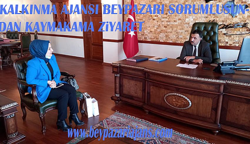 .Ankara kalkınma Ajansı Beypazarı sorumlusu Emine Doğruok’tan Kaymakam Oktay Erdoğan’a ziyaret: