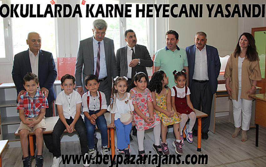 Beypazarı İlçesinde 10 bin 250 öğrenci karne alarak tatile çıktı.