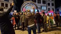 Beypazarı ilçesinde İsrail ve işbirlikçileri ve açılmaya çalışılan “BURGER KİNG” mağazası proteste edildi.