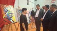 Gençlik Merkezi Kursiyerlerinin sergisi açıldı.
