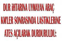 Polisin dur ihtarına uymadı: