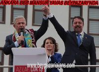 ANKARA BÜYÜKŞEHİR BELEDİYE BAŞKANI MANSUR YAVAŞ, BEYPAZARI'NDA