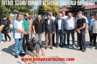 Beypazarı İlçesinde futbol sezonu kurban kesilerek başlatıldı: