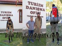 Çek Cumhuriyeti vatandaşı,  başladığı yürüyüş yolculuğunda Beypazarı’nda verdi mola: