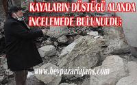 Kayaların Göçtüğü Alanda Ankara Afet İşleri Müdürlüğü incelemede bulundu: