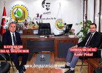 Kaymakam Bilal Bozdemir'den Yeni Orman Müdürüne ziyaret:
