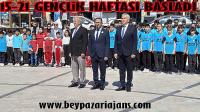15-21 Mayıs gençlik haftasının başlaması dolayısıyla anıta çelenk konuldu:
