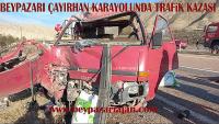 Beypazarı Çayırhan Karayolunda Trafik kazası: 1 Kişi hayatını kaybederken 1ri ağır olmak üzere 3 kişi de yaralandı: