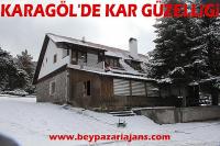 Beypazarı’nın bazı bölgeleri karla kaplandı: