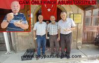 Beypazarı'nda, Muharrem Ayı dolayısıyla Cami önlerinde Aşure dağıtıldı: