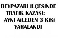 Ankara Beypazarı karayolunda Trafik kazası 3 yaralı.