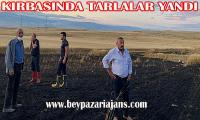 Beypazarı’nda Kopan Elektrik hattı yangına sebebiyet verdi.