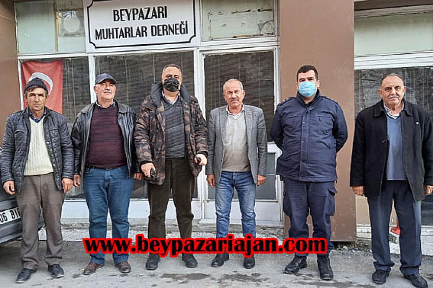  İlçe Emniyet Müdürü ve Jandarma Komutanı birlikte Muhtarlar Derneğine ziyarette bulundu