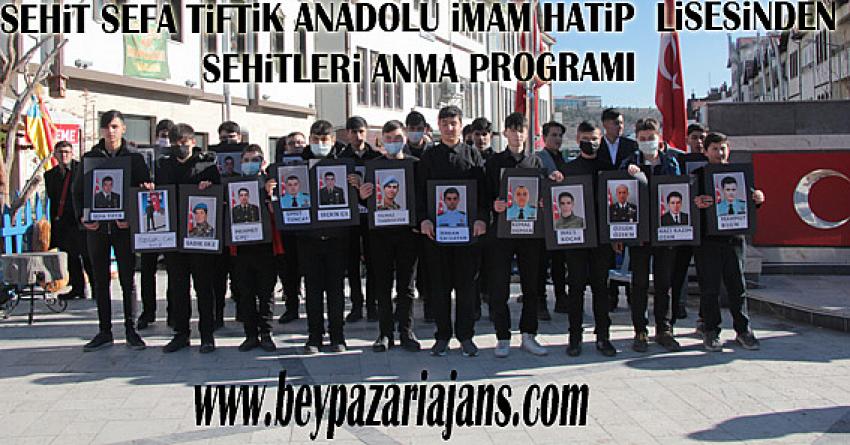 Şehit Sefa Tiftik Anadolu İmam Hatip Lisesi öğrencileri Şehitleri andı: