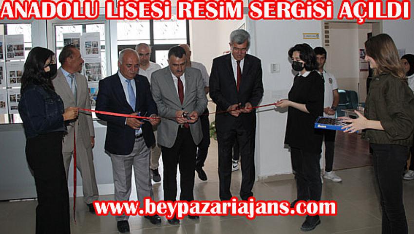 Nurettin Karaoğuz vakfı Anadolu Lisesi ”Görsel Sanatlar” resim Sergisi Kaymakam tarafından açıldı.