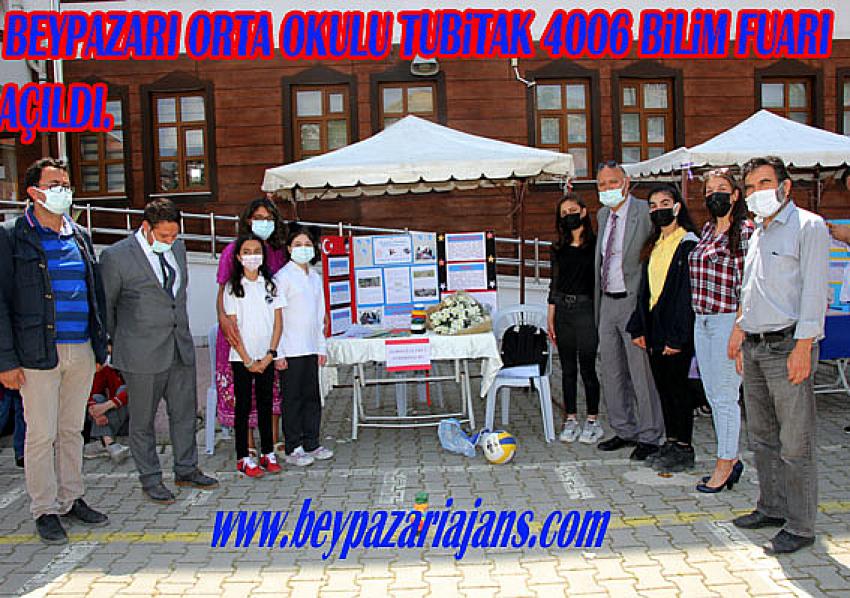 Beypazarı Orta Okulu öğrencileri TÜBİTAK 4006 Bilim Fuar’ı sergisi açıldı.