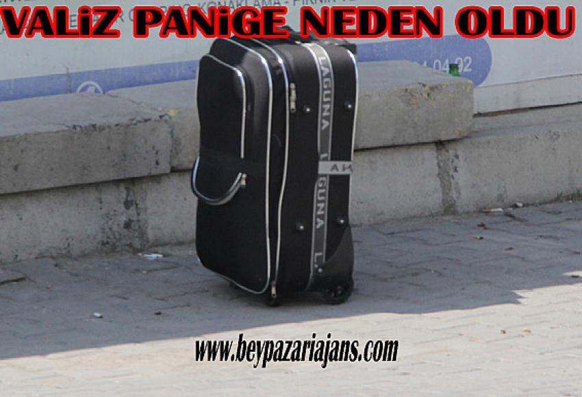 Beypazarı İlçesinde sahipsiz valiz, paniğe neden oldu.