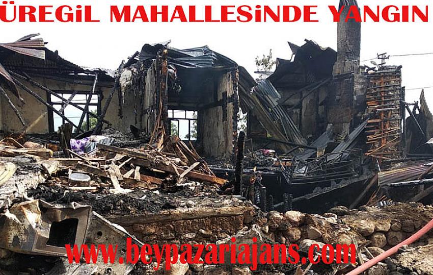 Beypazarı’nda yangın: Çıkan yangında bir ev kullanılamaz hale geldi.