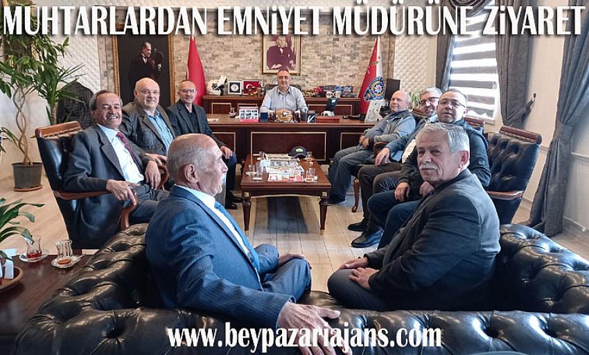 Merkez mahalle Muhtarlarından Emniyet Müdürü Metin Demirci'ye ziyaret: