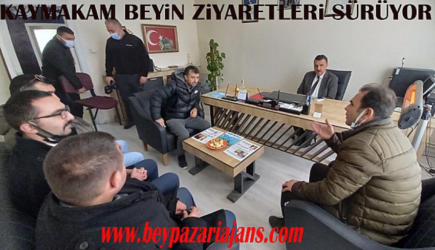 Kaymakam Okul ziyaretlerinin ardından sivil toplum kuruluşlarına ziyaretlerini sürdürüyor.